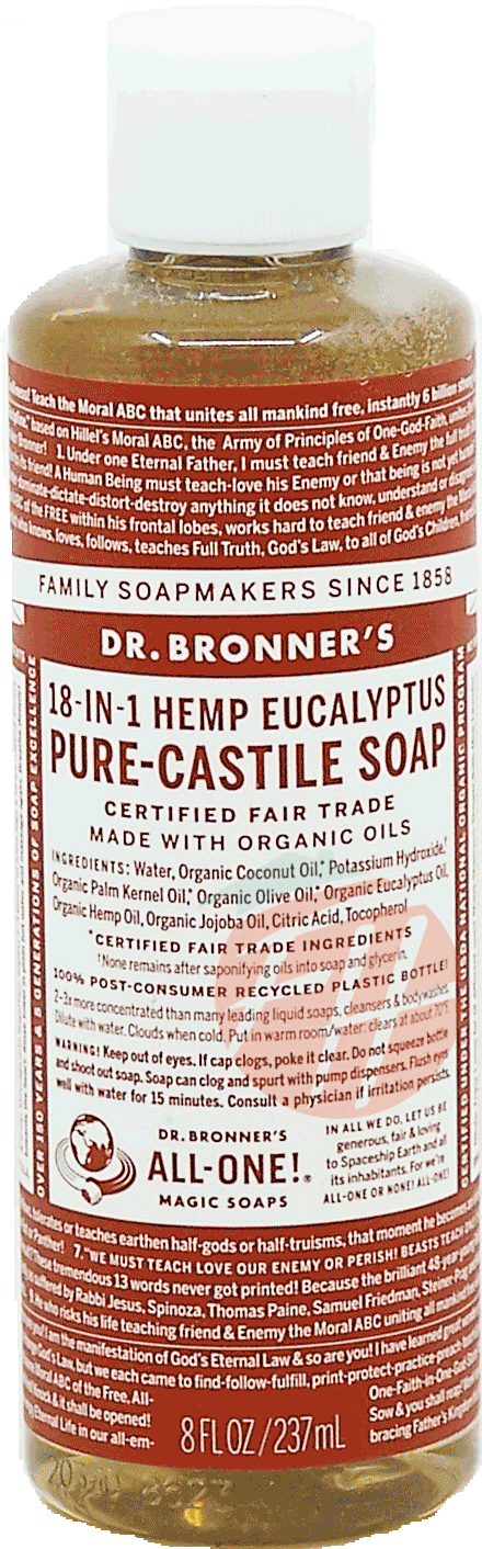 Dr. Bronner's Magic  hemp eucalyptus pure-castile liquid soap Full-Size Picture